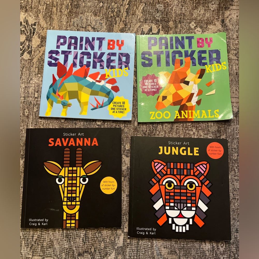 Set of 4 “Paint by Sticker Kids" activity books